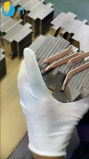 Welding and Attaching Heat Pipes Into An Stacked Fin Heat Sink | Pioneer Thermal #heatsinksupplier