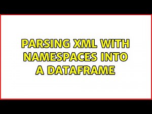 Parsing XML with namespaces into a dataframe