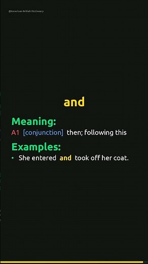 And Meaning | And Definition | Pronunciation & Examples | Conjunction