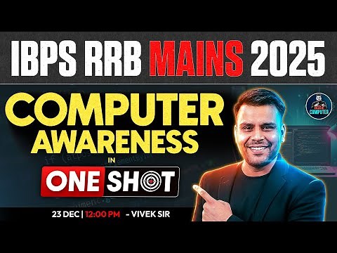 IBPS RRB PO & Clerk Mains 2025 | Computer Awareness One Shot Revision | By Vivek Pandey