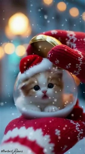 Christmas Gumball Machine Surprise Kittens Inside #satisfying #shorts #christmas