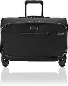 Briggs & Riley 21" Carry-On Wheeled Garment Spinner - Carry On Luggage for Travel, Suitcases with Wheels, Softside Rolling Bag for Men & Women, Built in Hook for Clothes - Baseline Collection, Black