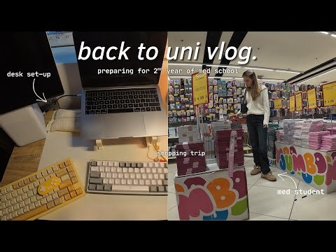 med school vlog | room tour 🩶 freshers week + desk set up