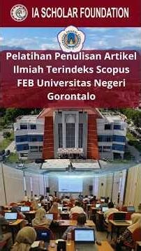 Pelatihan Penulisan Artikel Ilmiah Terindeks Scopus FEB Universitas Negeri Gorontalo