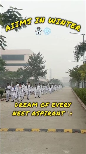 Cold Mornings, Big Dreams | AIIMS Gorakhpur 🥶❄️ #shorts #aiims #neet #winter #motivation