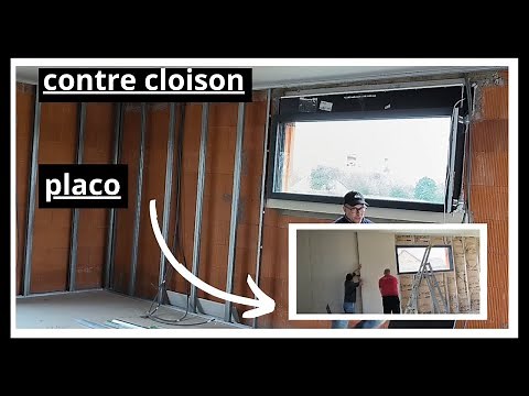 How to install a plasterboard partition wall with a large window, step by step