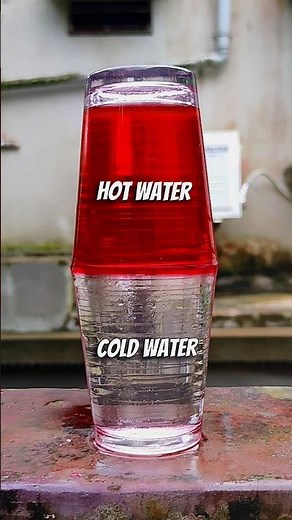 Hot vs Cold Water Density Experiment - What Happens When They Mix? #shorts