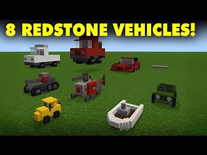 8 Vehicle Redstone Build In Minecraft (Bedrock/Java)