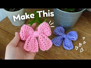 Simple Crochet Bow for Beginners | Double Crochet