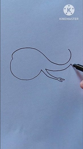 How to draw tadpole🌸 #drawing #cutedraws #art #easydrawing #sketch