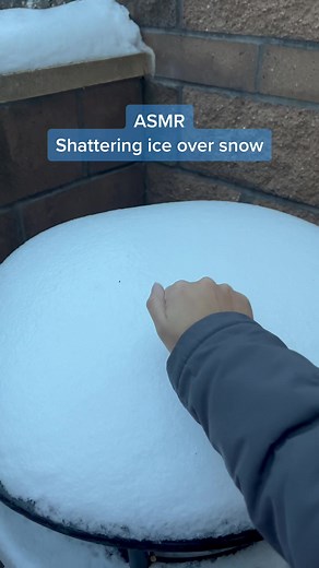 Satisfying ASMR: Breaking Ice Sounds Over Snow