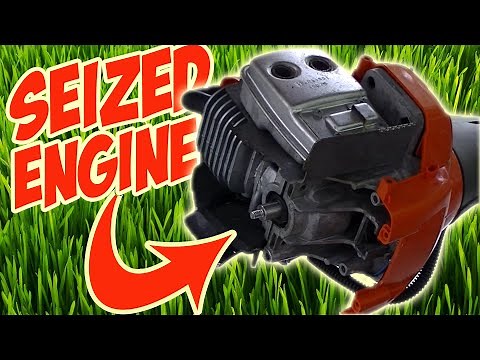 IS IT FIXABLE? Husqvarna Trimmer with SEIZED ENGINE! (128cd 128ld Teardown)