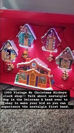 Vintage 1993 Disney Mr Christmas Mickeys clock shop! for sale on eBay. 🎄🎄
