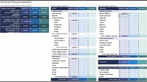 Personal Financial Statement Spreadsheet Excel Google Sheets Personal Finance Tracker Net Worth Tracker One Sheet Budget and Asset Tracker