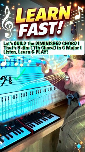 How to PLAY the DIMINISHED CHORD | That’s B dim [7th Chord] in C Major | Listen, Learn & PLAY!