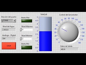 Sistema de llenado de un tanque con manipulación de servomotor, usando LabView, Arduino y Proteus.