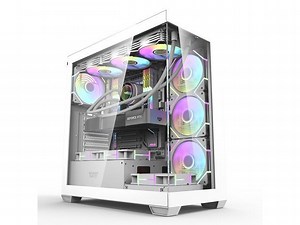 darkFlash DS900, ATX Mid-Tower Gaming PC Case, 4x PWM ARGB Fans Pre-Installed, Dual Tempered Glass, Mesh Front Panel, Type-C Port, Supports 360mm Liquid Cooling,White - Newegg.com
