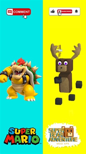 super bear adventure vs super mario 😲 #superbear #superbearadventure #bearadventure #supermario