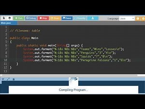 Java Output Lesson 02) Table Format