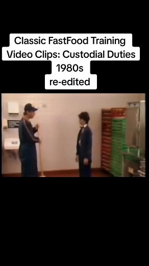 Fastfood Training Video Clips: Custodial Duties 1980s re-edited #mcdonalds #fastfood #fypシ #fyp #trainingvideo #80s #nostalgia #custodian #funny #custodiansoftiktok #janitor #resturantlife #CapCut1min #CapCut