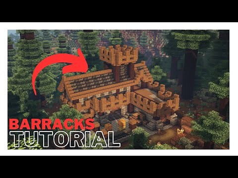 EVERY Medieval City NEED THIS BUILD! | Minecraft | Barracks Tutorial