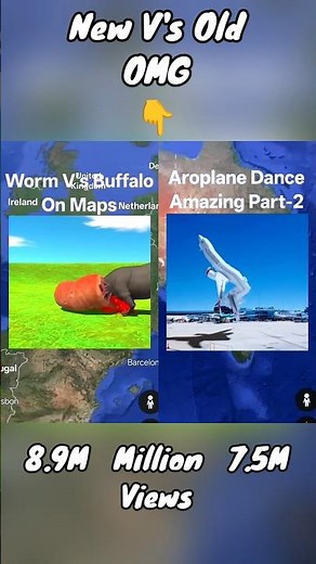 🤯😶‍🌫️Amazing New V's Old Two Places Real on google map🗺️#shots #reel #trending #viral #googleearth