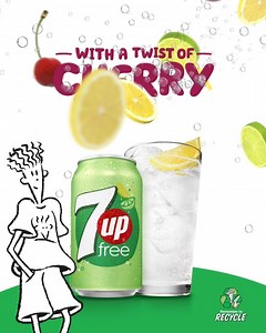 The start of a new month calls for a new flavour! Mix up your Monday with a 7up Free with a twist of Cherry 🍒 | 7UP