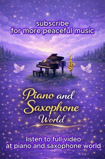 Peaceful evening piano and saxophone music relaxing instrumental sounds for stress relief