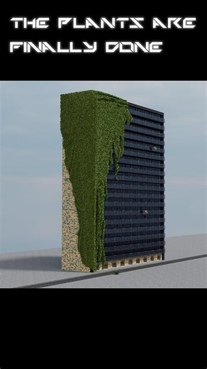 I finally figured out a way to add thick plants #blender #inovation #timelapse