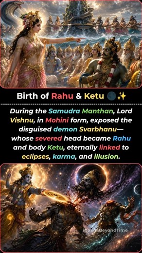 The Secret Behind Eclipses Revealed 🌗 #mythology #ytshorts #shorts #hindu