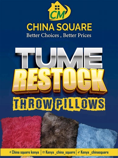 TUME RESTOCK THROW PILLOWS - Elevate Your Space!