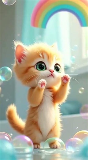 Bubble Trouble 😺 #shorts #viralvideo #short #youtubeshorts #ytshorts #viral #cute #yt #trending #cat