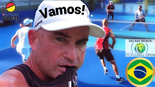 Intense Pickleball 5.0 Men's Doubles Action at Delray Beach Open