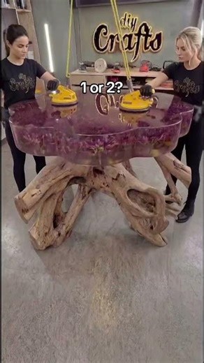 Table Design 1 or 2? 🤔 Which One Wins? #timelapse #building #design