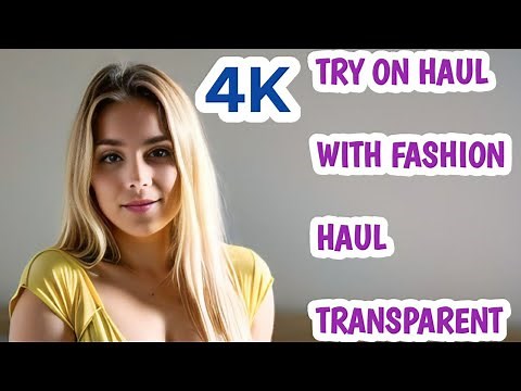 See Through Bikini Try On Haul! 4K Transparent Dresses Dry vs Wet | angel Haul