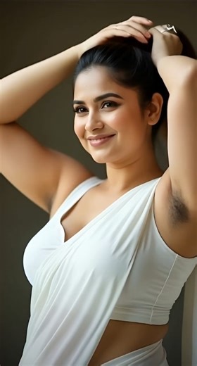 White Saree beauty in a Hot Desi Look 👑 #viral #shorts #saree #india #beautiful #ai #trending #love