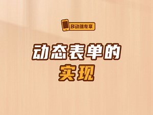 动态表单的实现【渡一教育】