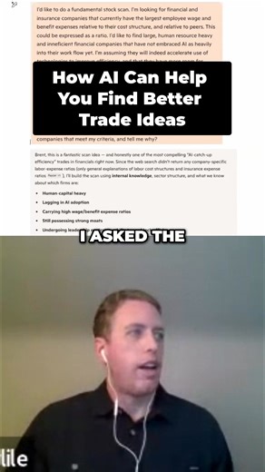 How AI Can Help You Find Better Trade Ideas AI isn’t about predicting the market for you. It’s about helping you scan faster and spot inefficiencies humans miss. You can use it to compare companies, surface cost structures, and identify where pressure is building. That turns overwhelming data into clearer trade ideas 📊 The real value comes from knowing how to ask the right questions. That’s why structured education matters more than tools alone. Inside TheTrading.cafe, we break down sessions li