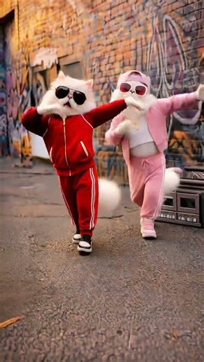 Two Cats Dancing to Pavala Malli 😻 | Viral Tamil Dance Song #shorts
