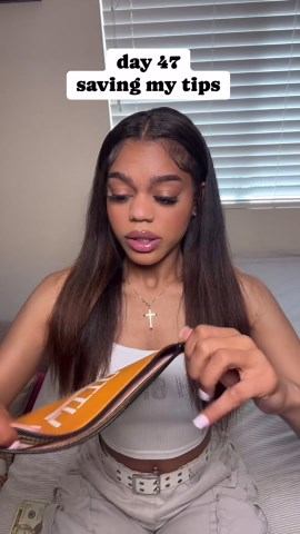 breezuus on Instagram: "day 47 saving my tips my lip combo + if you started saving in any way or form, I’m proud of you!!☺️ #savemoney #savetips #savingschallenge #envelopechallenge #cashstuffing #budgetbinder #budgeting #moneychallenge #savings #tips #richgirlera"