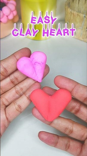 CLAY HEART TUTORIAL|How To Make Heart From Clay #clayart #clayheart #craft #craftyideas #viralshorts