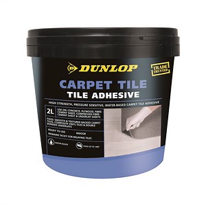 Dunlop 2L Pressure Sensitive Carpet Tile Adhesive
