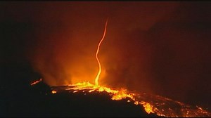 Rare "fire devil" spotted during Portugal wildfires