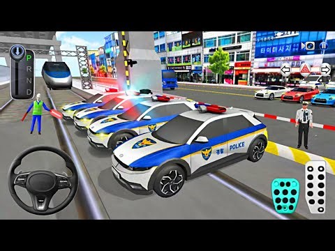 New Police Cars & Supercars vs Bullet Train🚄🚔 | 3D Driving Class 2025 - Android Gameplay🎮 Car Game