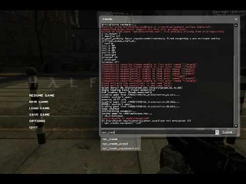 HL2 Console cheats