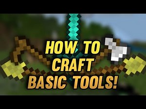HOW TO CRAFT BASIC TOOLS IN MINECRAFT!! (For beginners) | Tutorial | Bedrock & Java Editions!