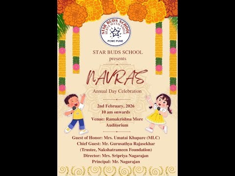STAR BUDS SCHOOL NAVRAS ANNUAL DAY CELEBRATION 2026 #annualfunction #live