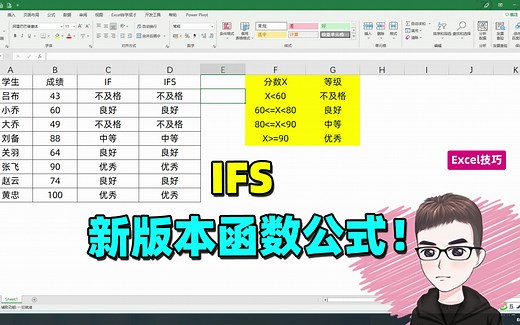 Excel技巧：新函数公式IFS,打工人必学！