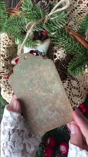 Christmas Decoupage Ornaments – Rustic Heart, Star & Tag 🎁✨