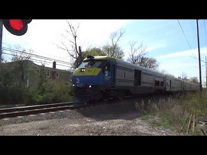 Good Unrestricted K5LA Horn - LIRR EMD DE30AC 401 Leading Double Decker Trains Compilation